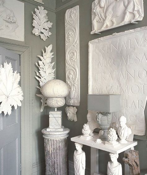 Victorian Home Decor, Cottage Floor Plans, Classical Furniture, Art Deco Vases, The World Of Interiors, Picture Frame Decor, Iron Stand, Plaster Art, An Architect