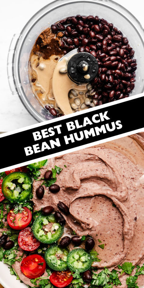 black bean hummus Black Bean Hummus Recipe, Bean Hummus Recipe, Easy Dinner Side Dishes, Chickpea Dip, Dinner Side Dish Recipes, Black Bean Hummus, Savoury Finger Food, Bean Hummus, Creamy Hummus