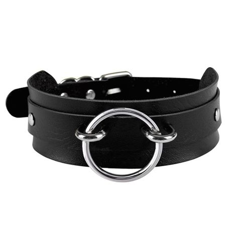 Punk Choker Men, Thick Choker, Leather Choker Collars, Black Leather Choker, O Ring Choker, Collar Choker, Style Rock, Layered Chains, Gothic Punk