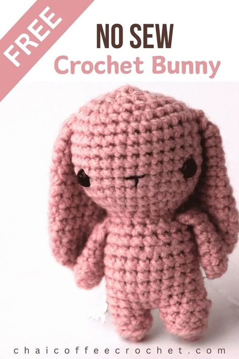 Small Crochet Bunny: No Sew Amigurumi Free Pattern Easy crochet toys #easycrochettoys #crochet #crochettoy #crochetpattern #crochetpatterns 5.707 No Sew Crochet Stuffed Animals, No Sew Amigurumi Free Pattern, Easy Crochet Toys, No Sew Amigurumi, Crochet Stuffed Animals, Doll Amigurumi Free Pattern, Easy Crochet Animals, Crochet Animal Amigurumi, Crochet Baby Toys