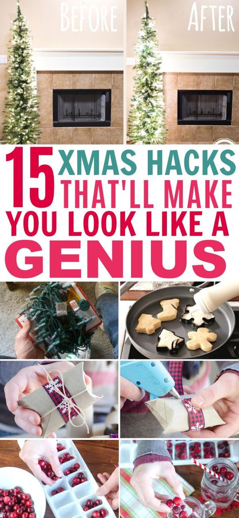 These Christmas hacks are bound to make your life so much easier this holiday season! #hacks #lifehacks #christmas #xmas #homehacks #holidays Holiday Hacks Christmas, Kindergarten Christmas Party, Holiday Decor Hacks, Christmas Decorating Hacks, 10 Days Of Christmas, Hacks Lifehacks, Best Hacks, Holiday Hack, Christmas Kindergarten