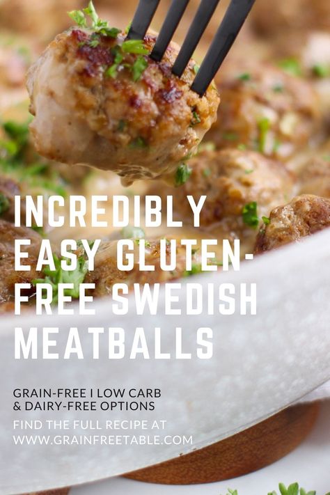 Swedish Meatball Gravy, Meatballs Ikea, Gluten Free Swedish Meatballs, Turkey Swedish Meatballs, Spinach Cream Sauce, Gluten Free Meatballs, Meatballs And Gravy, Best Paleo Recipes, Delicious Paleo Recipes