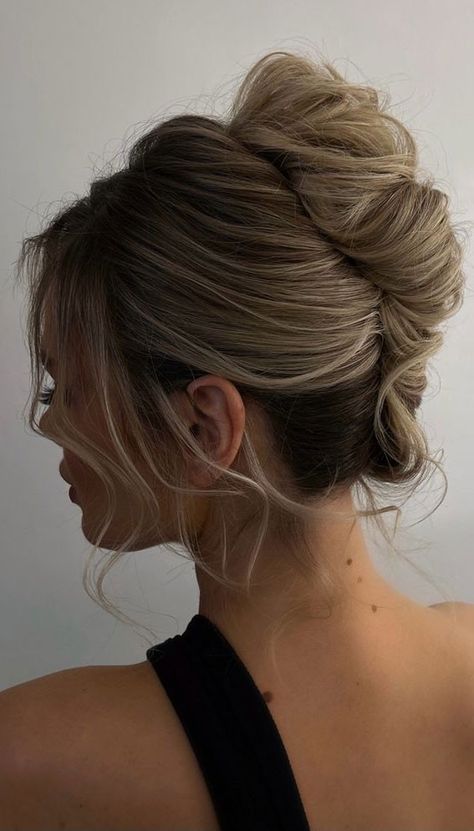 Prom Hair Updo, Wedding Hair Up, Guest Hair, Bridesmaid Hair Makeup, Summer Hairstyles For Medium Hair, Wedding Hair Inspiration, Low Bun, French Hair, Wedding Hairstyles Updo