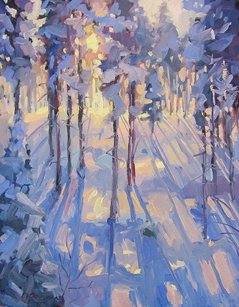 Breckenridge Bliss by Manon Sander Oil ~ 14 x 11 Bleak Midwinter, Painting Snow, Monet Paintings, Winter Painting, Impressionist Paintings, Impressionist Art, Ethereal Art, Painting Style, New Wave