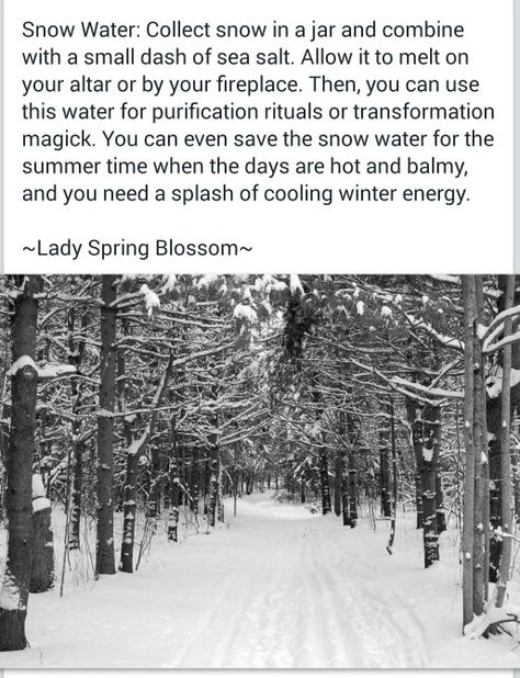 Snow Water Witchcraft, Broom Closet Witch, Witch Studying, Water Witchcraft, Snow Witch, Water Magick, Elemental Witch, Water Spells, Happy January