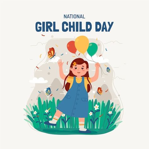 National Girl Child Day, Girl Child Day, Day Illustration, Girl Empowerment, Digital Marketing Training, Marketing Training, Strong Girls, Child Day, Marketing Courses