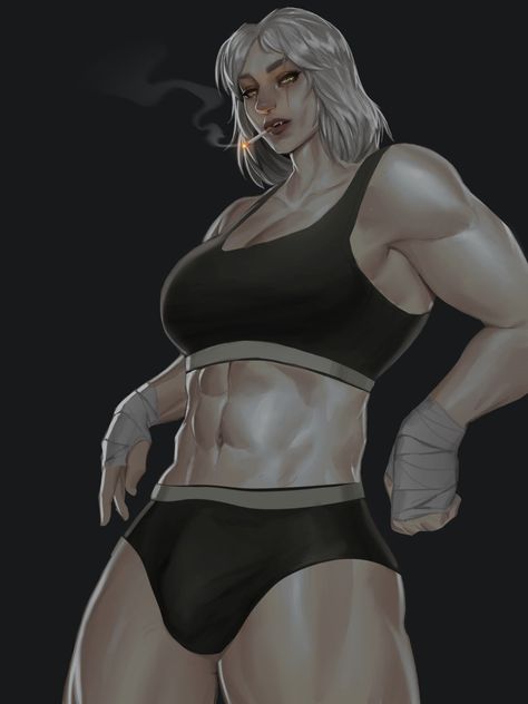 Female Character Design Brunette, Tomboy Art, Buff Women, Muscle Girls, Badass Women, Woman Drawing, Female Character Design, Muscle Women, Anime Poses Reference