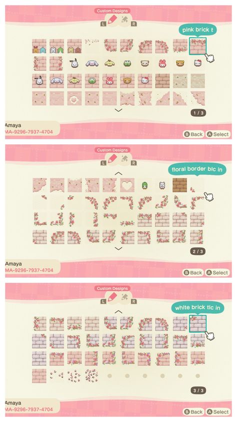 Animal Crossing Font, Path Border Acnh, Animal Crossing Pink Path Codes, Animal Crossing Letters Design, Acnh Sanrio Path, Animal Crossing Cute Codes, Acnh Pink Stone Path, Acnh Cute Path Codes, Acnh Lace Code