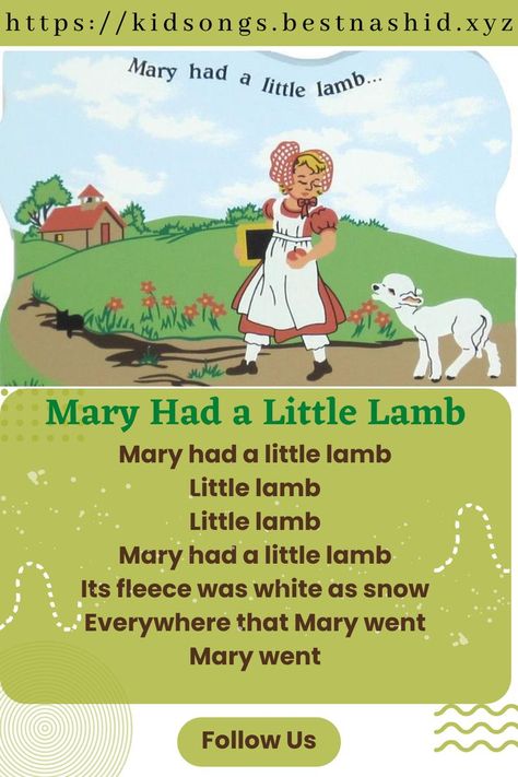 Mary Had a Little Lamb - Animal Songs Lamb Animal, Animal Songs, Mary Had A Little Lamb, Baby Songs, Nursery Rhymes, Nursery, Songs, Memes, Animals