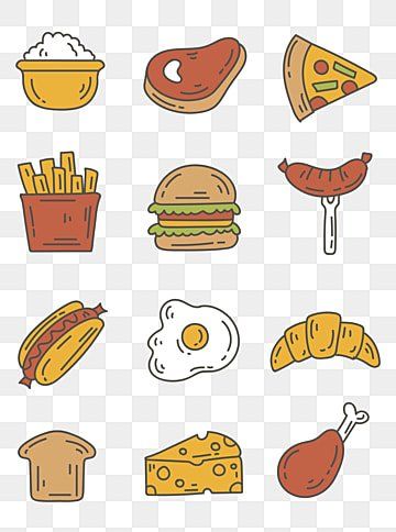 kartun,makanan,ikon,roti isi daging,hot dog,daging panggang,kaki ayam,keju,sandwich,ayam goreng Sandwich Vector, Cheese Vector, Food Icon Png, Polaroid Picture Frame, Recipe Drawing, Food Vector, Cartoon Food, Food Icon, Food Cartoon