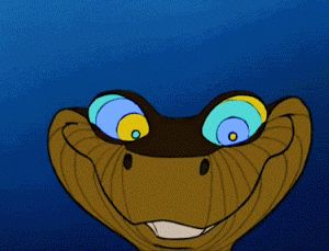 Kaa Jungle Book, Kaa The Snake, Color Theory Projects, Eyes Gif, Jungle Book Disney, Halloween Diy Outdoor, Disney Animated Movies, Funny Cartoon Gifs, Have A Day