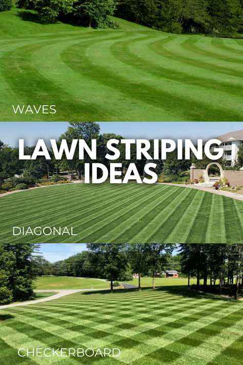 3 Lawn Striping Pattern Ideas to Try Out! Mowing Lawn, Lawn Striping, Lawn Ideas, Lawn Mowing, Lawn Care Tips, Lawn Service, Lush Lawn, Small Yard, Pattern Ideas