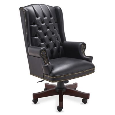 McKinley Leather Wing Back Executive Chair | OfficeFurniture.com Leather Wingback, Office Desk Chairs, Best Office Chair, Adjustable Chairs, Desk Chairs, Guest Chair, Business Furniture, Swivel Office Chair, Mesh Office Chair