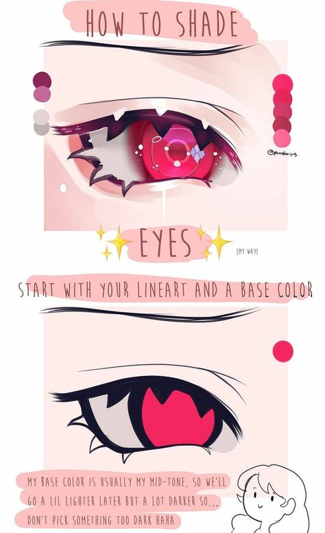 Eye Coloring Reference, Eye Tutorial Coloring, Digital Eye Drawing Tutorial, How To Draw Eyeshadow, How To Shade Glass Digital, How To Colour Eyes Digitally, Eye Looking Up Reference, Skin Shade Tutorial, How To Color Eyes Ibispaint