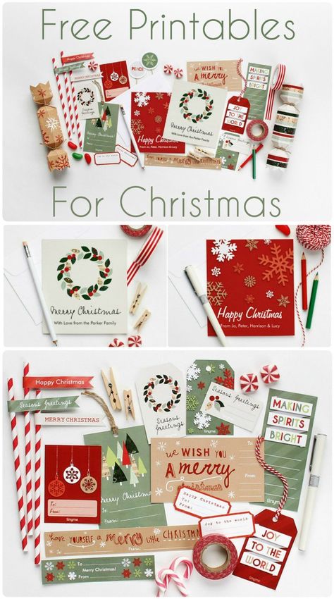 huge set of free Christmas printables to make your own gift tags, christmas crackers, Christmas garland decoration and festive dessert toppers Make Your Own Crackers, Christmas Decorations Garland, Gift Card Holders, Christmas Fonts, Christmas Planner, Holiday Printables, 12 December, Free Christmas Printables, Christmas Crackers