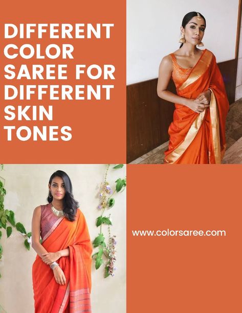 DIFFERENT COLOR SAREE FOR YOUR DIFFERENT SKIN TONE link- https://www.colorsaree.com/11-saree-colors-for-fair-brown-wheatish-and-dark-skin-tone/. A saree is the only attire in which consideration is to be given to the colors that suit your skin complexion. So look at the color combinations that gets along different skin complexions. #saree #Culture #style #trend #ethnic #Colorsaree #color #skin #tone #complexion #wheatish #fair #brown #dark Lehenga For Brown Skin, Wedding Saree For Dark Skin Tone, Which Colour Suits Brown Skin, Bridal Saree For Dusky Skin Tone, Saree For Warm Skin Tone, Best Colours For Brown Skin, Lehenga For Brown Skin Tone, Sarees For Dusky Skin Tone, Saree For Dark Skin Tone Farewell