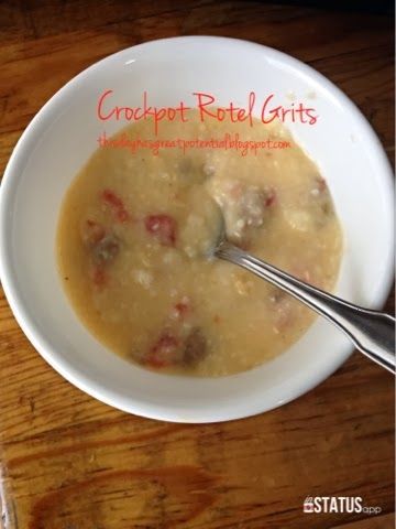 One of our new family favorites.  This one made the Christmas morning list, but we like it for lunch and supper, too. This Day Has Great Potential: Rotel Grits in the Crockpot, Oh, My! Rotel Grits, Grits Dishes, Crockpot Grits, Breakfast Casserole Crockpot, Orange Soup, Casserole Crockpot, Rotel Recipes, Morning Recipes, Recipe Cauliflower