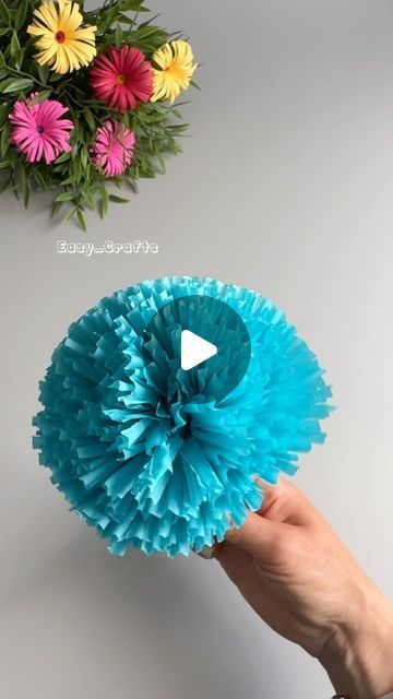 Flower Making For Decoration, Cupcake Paper Flowers For Kids, Diy Flowers From Paper, Paper Flowers Tutorial Step By Step, Diy Paper Birthday Decorations, Easy Decoration Ideas Party, Paper Flowers Diy Easy For Kids, How To Make Flower With Paper, Flowers Activities For Kids