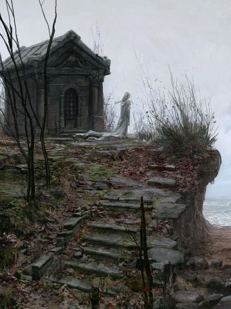 Old Cemeteries, Cemetery Art, 다크 판타지, Wuthering Heights, Haunted Places, Tombstone, Graveyard, Abandoned Places, Old House