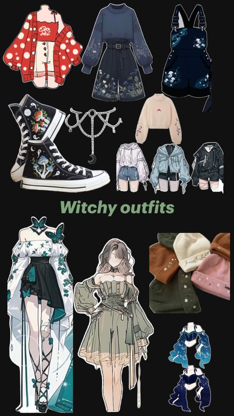 Cute outfits I would wear if I had the chance Mushroom Themed Outfit, Mushroom Outfit Drawing, Nightcore Outfits, Cozycore Outfit, Cute Outfits Art, Mushroom Outfit, Mushroom Stuff, Witchy Outfits, Weirdcore Aesthetic