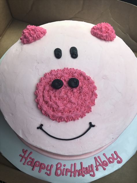 Easy Pig Cake Ideas, Diy Pig Cake, Piggy Cake, Animal Themes, Pig Cake, Pig Roast, Pig Birthday, Birthday Idea, Bday Cake