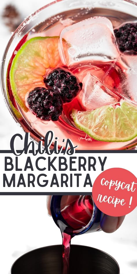 This Chili’s Blackberry Margarita Recipe is a delicious Chili’s copycat cocktail recipe. Made with blackberry syrup, Patron reposado tequila, lime juice and Cointreau, this tastes just like what you would order in the restaurant! Alcohol Recipes Easy, Blackberry Margarita Recipe, Drinks Alcohol Recipes Easy, Blackberry Cocktail, Blackberry Margarita, Easy Margarita Recipe, Margarita On The Rocks, Lime Margarita, Best Drink