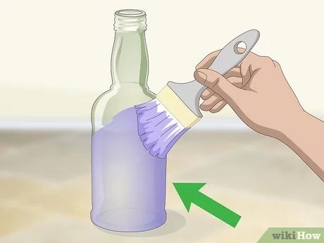 4 Ways to Decorate Wine Bottles - wikiHow Decorate Wine Bottles, Painting Bottles, Wine Bottle Crafts Christmas, Wine Flask, Old Wine Bottles, Liquor Bottle Crafts, Painted Glass Bottles, Empty Wine Bottles, Bottle Ideas