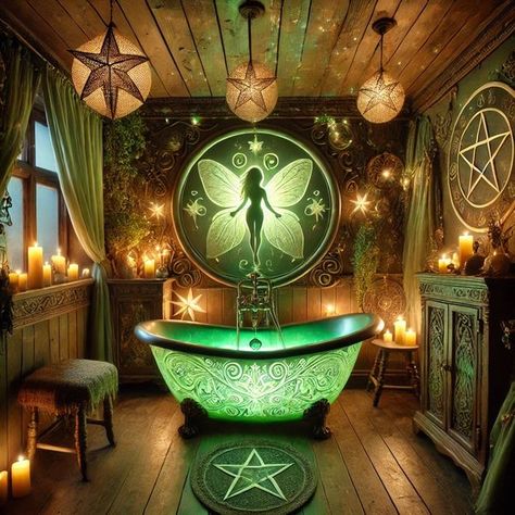 Green Witch Aesthetic, Throne Room, Witchy Decor, Green Witch, Witch Aesthetic, Dream Room Inspiration, Amazing Bathrooms, Pretty Places, Dream Room