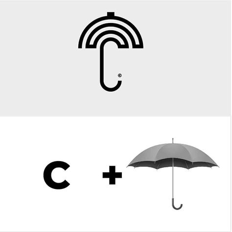 Logostunts - Logo Inspirations on Instagram: “" C + Umbrella . Follow @logostunts for daily logo design inspiration.  Hashtag #logostunts & @logostunts to be featured.  #logostunts By…” Umbrella Logo Design, Rain Logo, Visual Identity Design Branding, Umbrella Logo, Umbrella Design, Creative Advertising Design, Book Logo, Umbrella Designs, Visual Identity Design