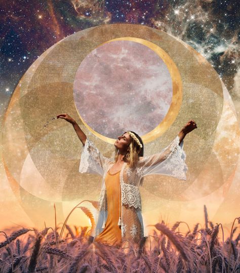 Collages Art, Moon Rituals, Moon Ritual, New Moon Rituals, Virgo Moon, Sacred Feminine, Celtic Symbols, Moon Art, Jena