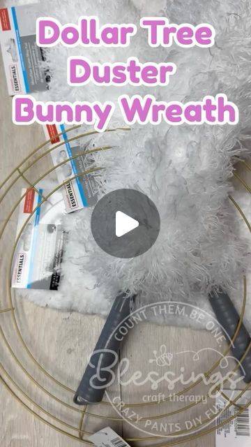 Colette L. Baran on Instagram: "Diy Dollar Tree Duster Bunny Wreath #easycrafts #dollartreediy #blessingscrafttherapy #eastercrafts #repurposed #springcrafts" Diy Dusters, Dollar Tree Bunny, Bunny Wreath Diy, Spring Diy Projects, Craft Therapy, Easter Wreath Diy, Easter Bunny Crafts, Bunny Wreath, Easter Crafts Diy