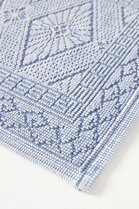 Misona Bath Mat | Anthropologie Bath Mat Runner, Small Bathroom Rug, Bath Runner, Luxury Bath Mats, Blue Bath Mat, Bathroom Rugs Bath Mats, Luxury Bath, Kids' Bathroom, Bathroom Rug