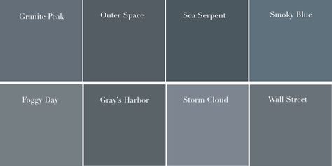 Smokey Blue Paint, Exterior Paint Colours, Grey Exterior House Colors, Blue Granite, Dekorasi Kamar Tidur, House Paint Exterior, Exterior Paint Colors, Paint Colours, Updating House