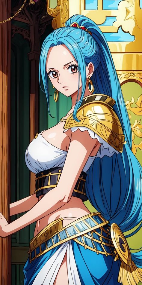 Vivi From One Piece, One Piece Vivi Wallpaper, Vivi Nefertari Fanart, Vivi Onepiece, One Piece Vivi, Princess Vivi, Haki One Piece, Vivi One Piece, Vivi Nefertari