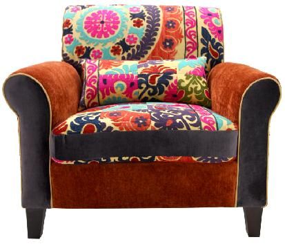 modern patchwork armchairs Funky Armchairs, Colourful Armchairs, Patchwork Armchair, Print Armchair, Patchwork Furniture, Patchwork Chair, Funky Chairs, Deco Boheme, Funky Furniture