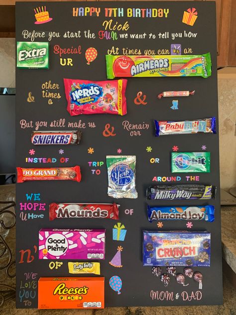 Candy Posters Birthday, Best Friend Candy Poster, Candy Poster Board Birthday Best Friend, Birthday Posters Ideas, Candy Message Board For Birthday, Candy Board For Birthday, Candy Poster Board Birthday, Happy Birthday Candy Poster, Fathers Day Candy Bar Poster