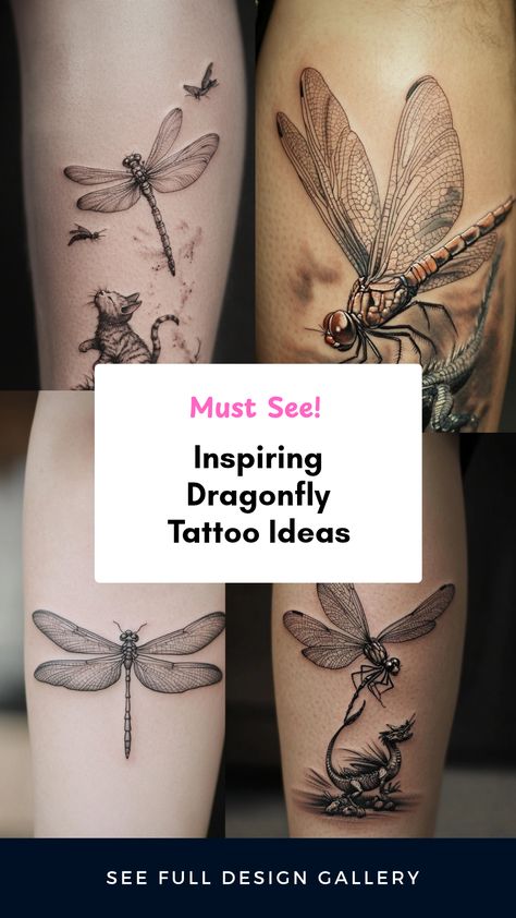 Are you ready to express your unique story through tattoos? Discover 47 incredible dragonfly tattoo ideas that symbolize change, adaptability, and freedom. Each design reflects a blend of grace and resilience, making them perfect for anyone looking to add a touch of nature's beauty to their skin. Whether you want a delicate minimalist tattoo or a detailed, colorful design, dragonfly tattoos can be personalized to represent your journey. Find your next inspirational idea and start transforming your body into a canvas of personal meaning and art today! Just Breathe Dragonfly Tattoo, Small Dainty Dragonfly Tattoo, Realism Dragonfly Tattoo, Whimsical Dragonfly Tattoo, Dragonfly Tatoos Woman, Dragon Fly Tattoo For Women Simple, Dragonfly Arm Tattoo, Dragonfly Drawing Tattoo, Realistic Dragonfly Tattoo