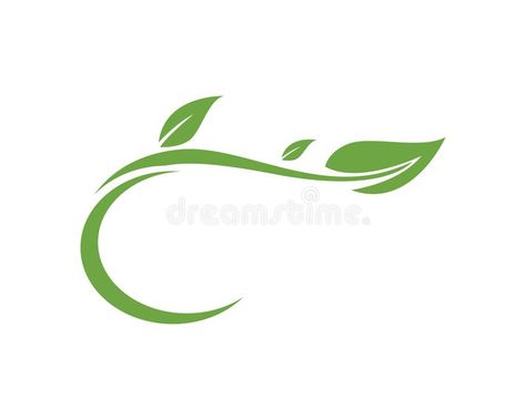 Leaf green nature logo and symbol template Vector royalty free illustration Green Leaf Logo, Vector Leaf, Nature Logo, Leaves Vector, Studio Ghibli Art, Leaf Logo, Simple Background Images, Nature Green, Natural Logo