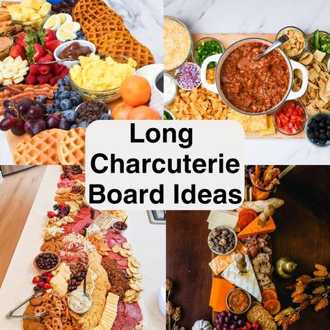 These long charcuterie board ideas are perfect for special occasions. Use these extra long charcuterie board ideas for your next party! Mac And Cheese Oven, Tiktok Mac And Cheese, Velveeta Mac And Cheese Recipe, Long Charcuterie Board, Comfort Food Sides, Bagels Easy, Velveeta Mac And Cheese, Onion Bagel, Large Charcuterie Board