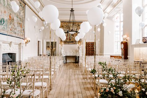 Wedding Aisle Outdoor, Elmore Court, Christmas Wedding Inspiration, White Wedding Ceremony, Floral Arch Wedding, Wedding Isles, Country House Wedding Venues, Country House Wedding, Stunning Wedding Venues