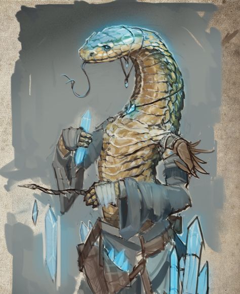 Yuan Ti, Dnd Races, Fantasy Races, Dungeons And Dragons Characters, D&d Dungeons And Dragons, Fantasy Rpg, Dnd Characters, Fantasy Artwork, Creature Art