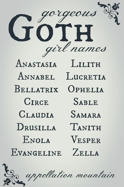 Gothic Names, Writing Inspiration Tips, Best Character Names, Aesthetic Goth, Fantasy Names, Aesthetic Names, Creative Names, Writing Motivation, Pretty Names