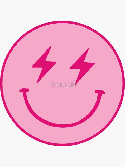 Preppy Pink Smiley Face, Preppy Smiley Face, Pink Emojis, Preppy Background, Circuit Joy, Pink Lighting, Smiley Face Sticker, Pink Smiley Face, Minimal Shirt Design