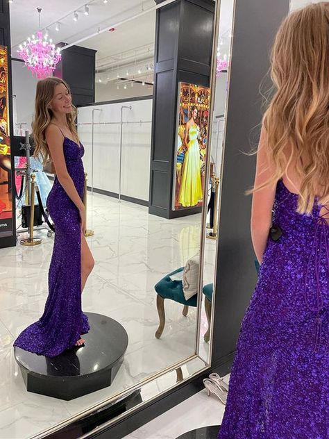 Medium Purple Prom Dresses, Simple Purple Prom Dress, Purple Graduation Dress, Purple Satin Prom Dress, Prom Dresses Purple, Princess Stuff, Grad Ideas, Professional Dress, Prom Dresses 2017