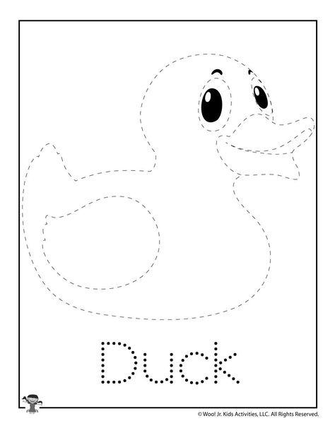 D is for Duck Word Tracing | Woo! Jr. Kids Activities : Children's Publishing D Is For Duck, Letter D Worksheet, Word Tracing, Abc Preschool, Preschool Number Worksheets, Pond Animals, Duck Crafts, Summer Worksheets, Preschool Centers