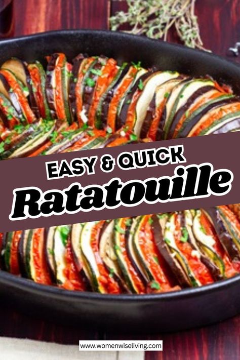 A vibrant image of a delicious ratatouille dish, showcasing colorful vegetables like eggplant, zucchini, and bell peppers. The pin highlights the ultimate ratatouille recipe, perfect for family meals and encouraging kids to enjoy healthy vegetables. #Ratatouille #FamilyMeals Easy Veggie Dinner Recipes, Cooking Veggies, Ratatouille Recipe Easy, Fall Ratatouille Recipe, Vegetarian Ratatouille Recipe, Best Ratatouille Recipe, Easy Ratatouille Recipe, Easy Ratatouille Recipe Simple, Veggie Medley Recipes