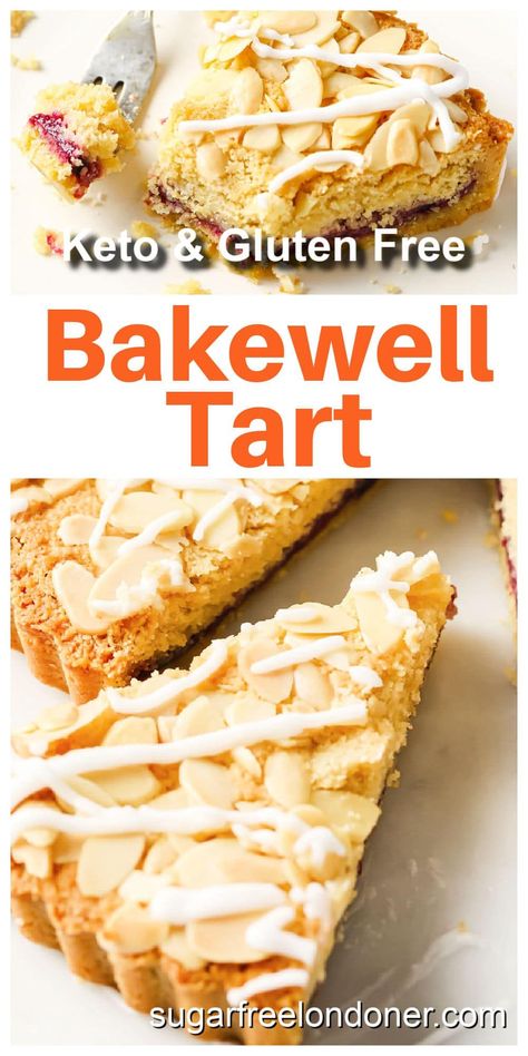 This keto Bakewell tart recipe is my sugar free take on the quintessential British dessert. Learn how to make a delicious gluten free Bakewell tart that's fit for a Queen. Keto Tarts, Gluten Free Tart Recipe, Bakewell Tart Recipe, Sugar Free Icing, Low Carb Holiday Recipes, Desserts Low Carb, Keto Comfort Food, Bulletproof Diet, Low Carb Holiday