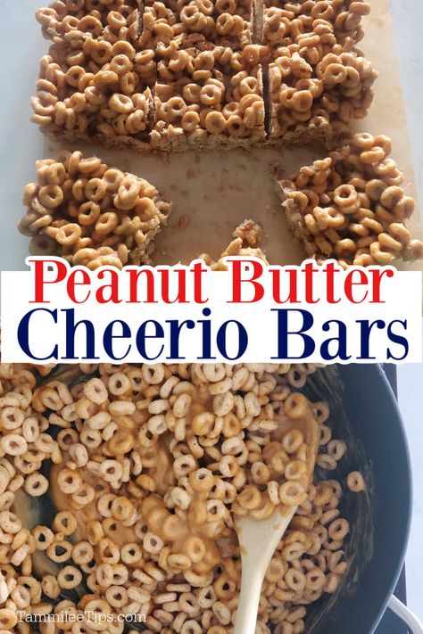 Recipe Using Cheerios, Cheerios Recipes, Peanut Butter Cheerio Bars, Cheerio Bars, Desserts For Kids, Peanut Butter Bars Recipe, Crunchy Snacks, Easy Bar Recipes, Candy Bark