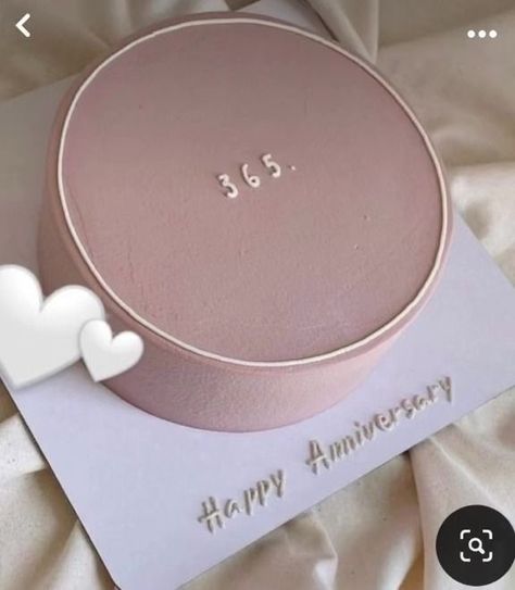 365x2 Cake, Aniversary Cakes Designs Simple, Cake Anniversary Ideas, Cake For Him Boyfriends, Simple Mini Cake, Cake Designs Anniversary, Aniversary Cakes Designs, Cute Anniversary Cake, Anniversary Cake Aesthetic