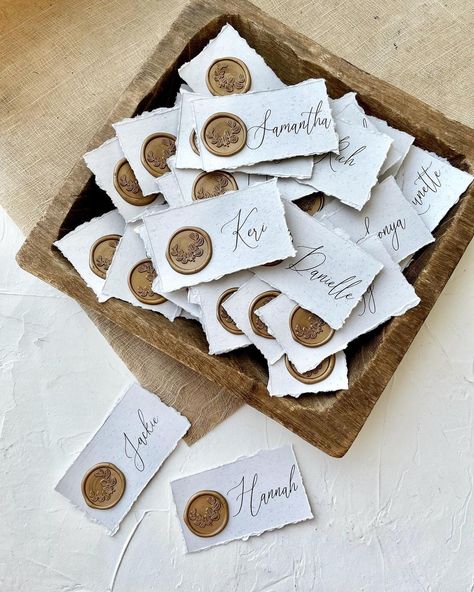 Wax Seal Place Cards, Paper Wedding, Paper Place, Wedding Place, Wedding Place Cards, Wax Seal, Wax Seals, Place Cards, Ready To Go